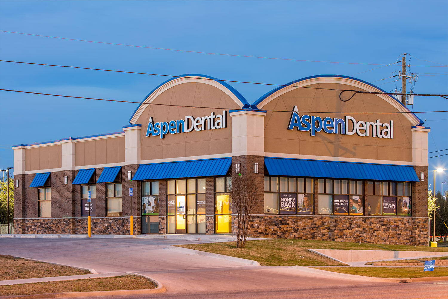 Before power line removal commercial building