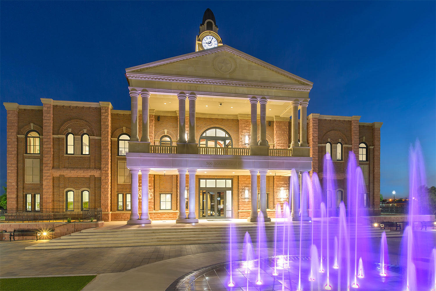 After lighting correction architectural interior