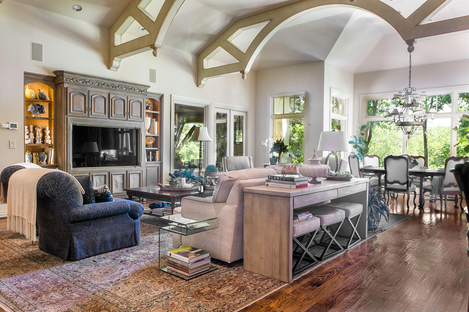 Interior after architectural photo editing